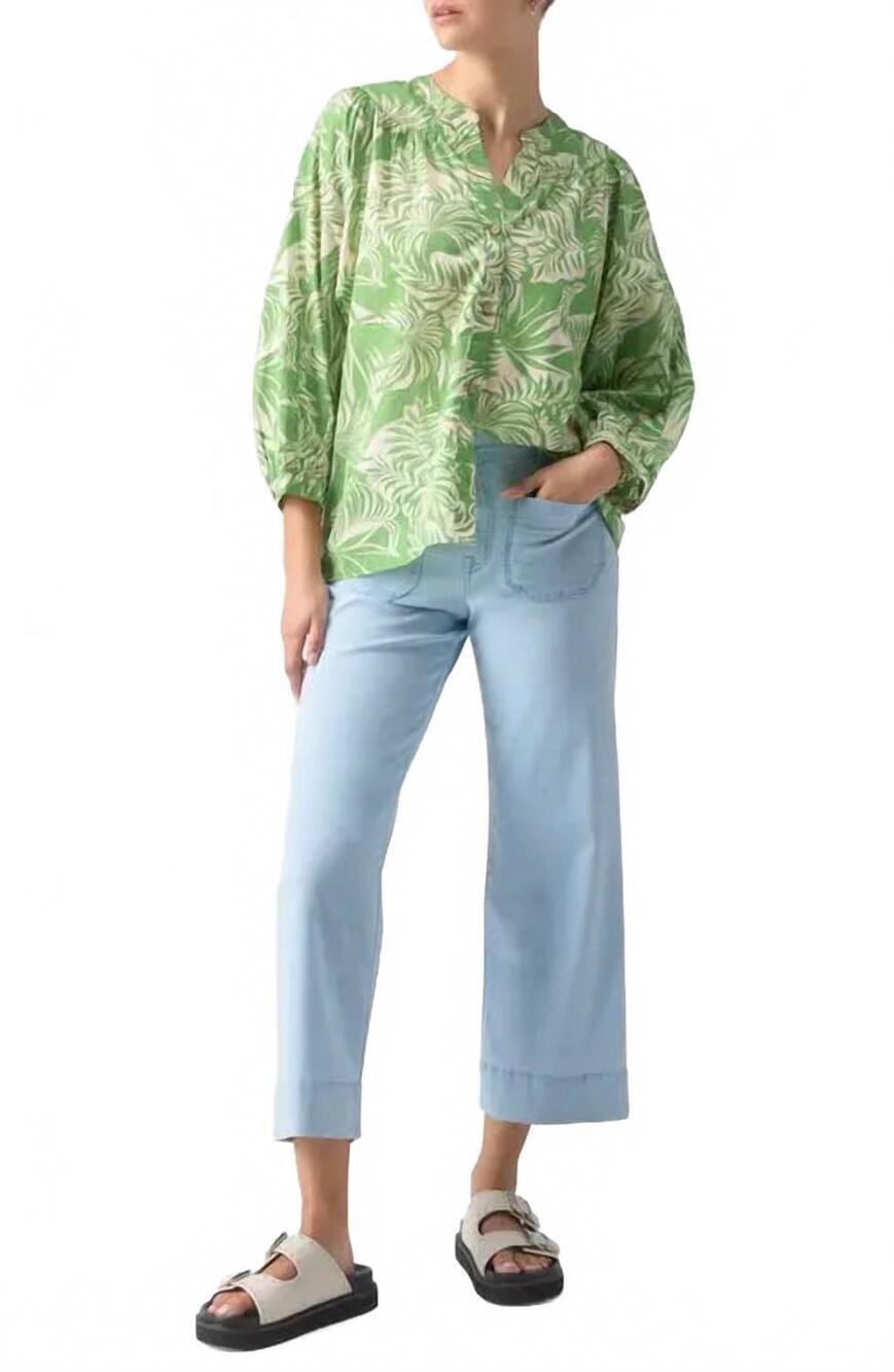 NEW SANCTUARY flow with me blouse in cool palm